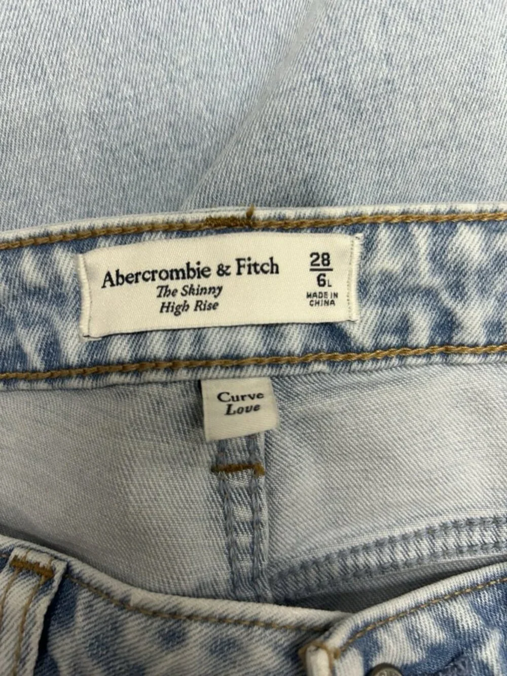 Abercrombie & Fitch Womens Jeans Sz 28/6L Long Tall Skinny High Rise Curve Love - Picture 5 of 10